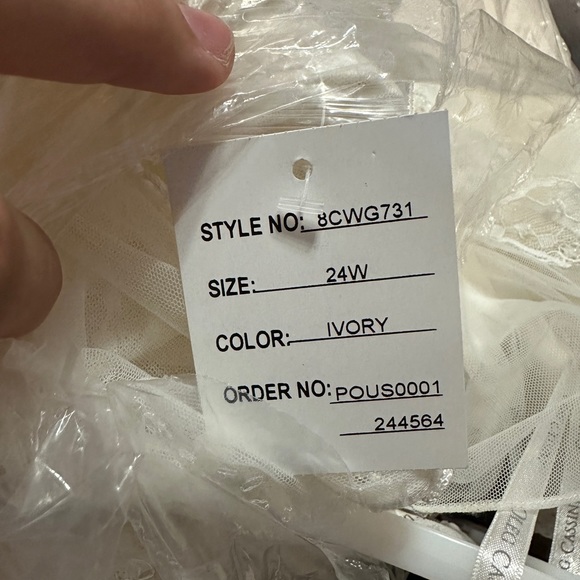 Oleg Cassini Plus Size Wedding Dress - Picture 8 of 8